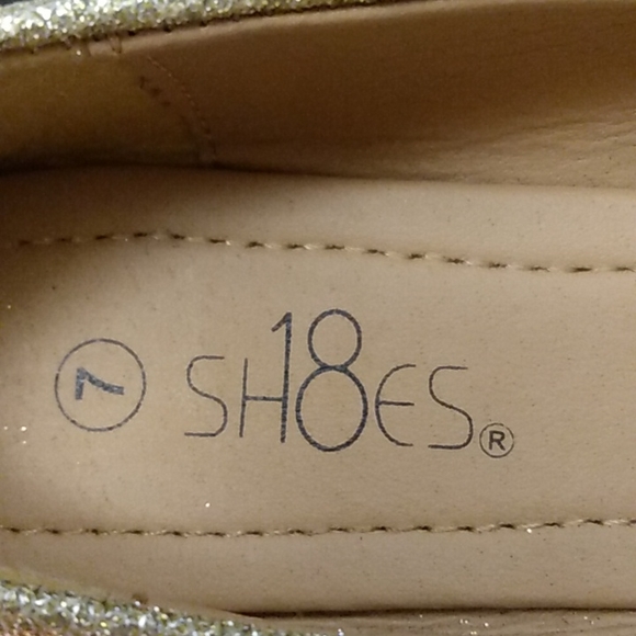 SLIPPERS SHOES GOLD SPARKLE - Picture 5 of 5